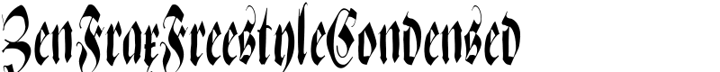ZenFraxFreestyleCondensed Font