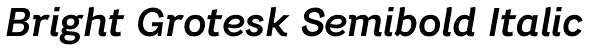 Bright Grotesk Semibold Italic Font