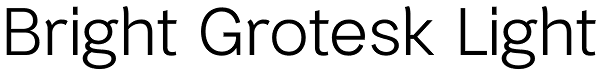 Bright Grotesk Light Font