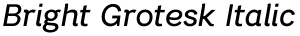 Bright Grotesk Italic Font