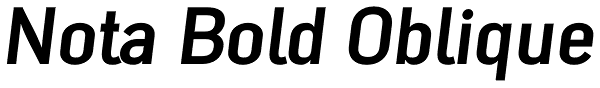 Nota Bold Oblique Font