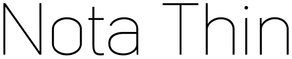 Nota Thin Font