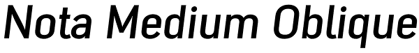 Nota Medium Oblique Font