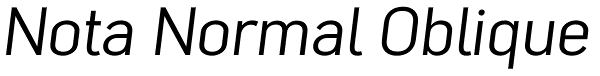 Nota Normal Oblique Font