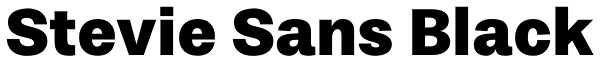 Stevie Sans Black Font