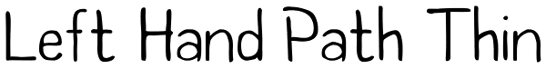 Left Hand Path Thin Font