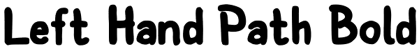 Left Hand Path Bold Font