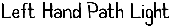 Left Hand Path Light Font