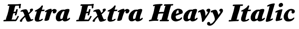 Extra Extra Heavy Italic Font