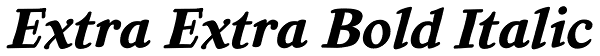 Extra Extra Bold Italic Font