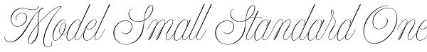 Model Small Standard One Font