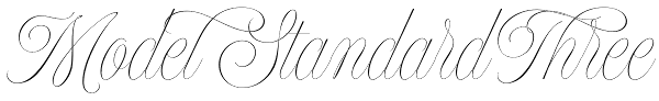 Model Standard Three Font