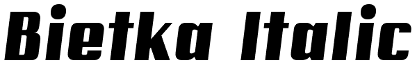 Bietka Italic Font