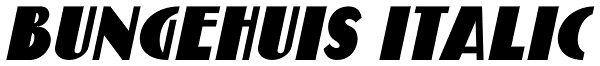 Bungehuis Italic Font
