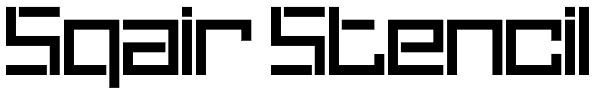 Sqair Stencil Font
