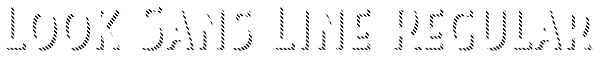 Look Sans Line Regular Font