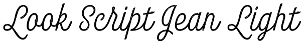 Look Script Jean Light Font