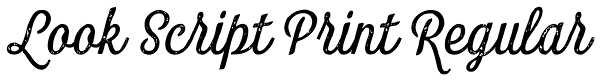 Look Script Print Regular Font