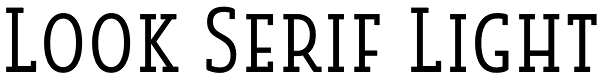 Look Serif Light Font