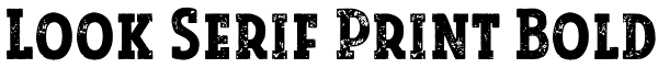 Look Serif Print Bold Font