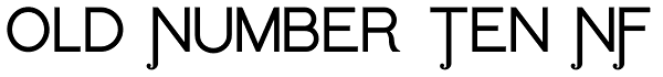 Old Number Ten NF Font