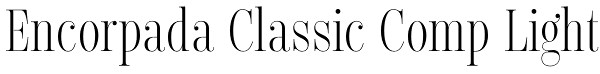 Encorpada Classic Comp Light Font