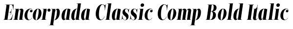 Encorpada Classic Comp Bold Italic Font