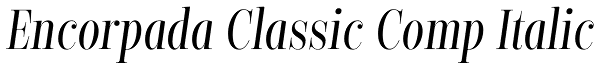Encorpada Classic Comp Italic Font