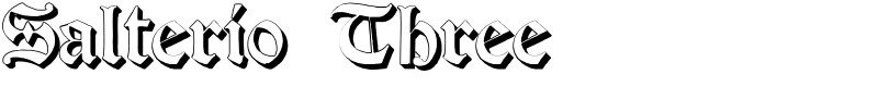 Salterio Three Font