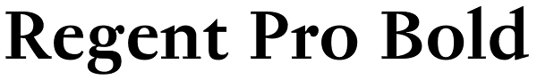 Regent Pro Bold Font