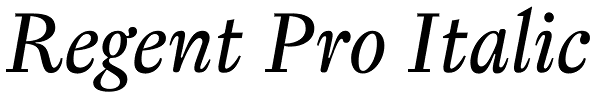 Regent Pro Italic Font