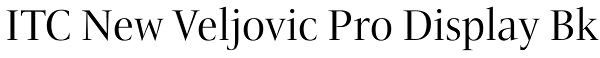 ITC New Veljovic Pro Display Bk Font