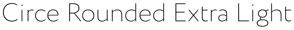 Circe Rounded Extra Light Font