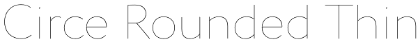 Circe Rounded Thin Font