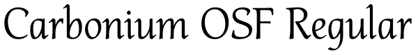Carbonium OSF Regular Font