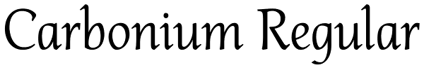 Carbonium Regular Font