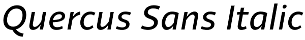 Quercus Sans Italic Font