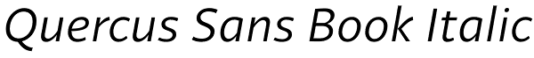 Quercus Sans Book Italic Font