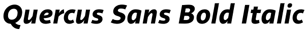 Quercus Sans Bold Italic Font