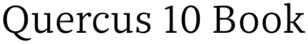 Quercus 10 Book Font
