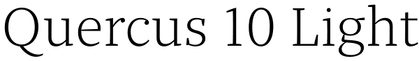 Quercus 10 Light Font