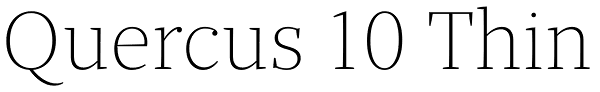 Quercus 10 Thin Font