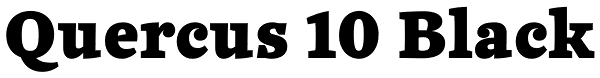 Quercus 10 Black Font