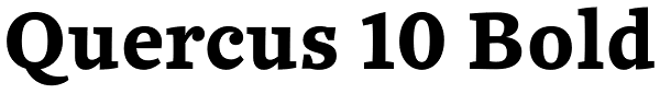 Quercus 10 Bold Font