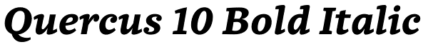Quercus 10 Bold Italic Font
