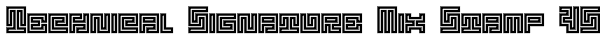 Technical Signature Mix Stamp VS Font