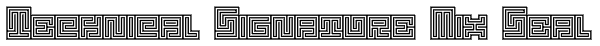 Technical Signature Mix Seal Font
