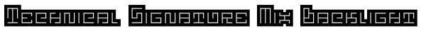 Technical Signature Mix Backlight Font