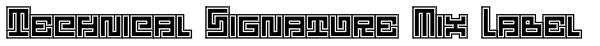 Technical Signature Mix Label Font