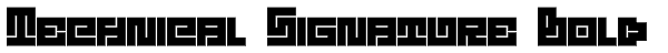 Technical Signature Bold Font